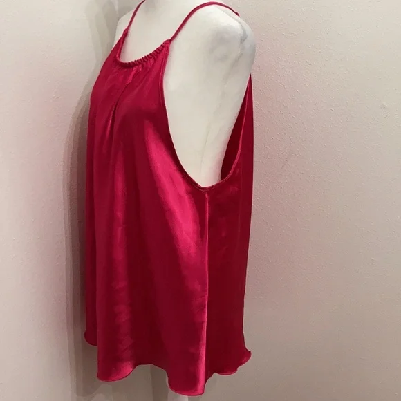 EUC Nicole Miller Hot-pink Spaghetti Strap Blouse Size XL - Picture 5 of 12